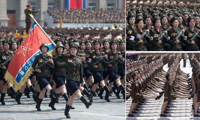 Korea Utara, Tentara Wanita Pimpin Parade Militer Terbesar